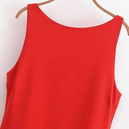 Vestido corto sin brazos