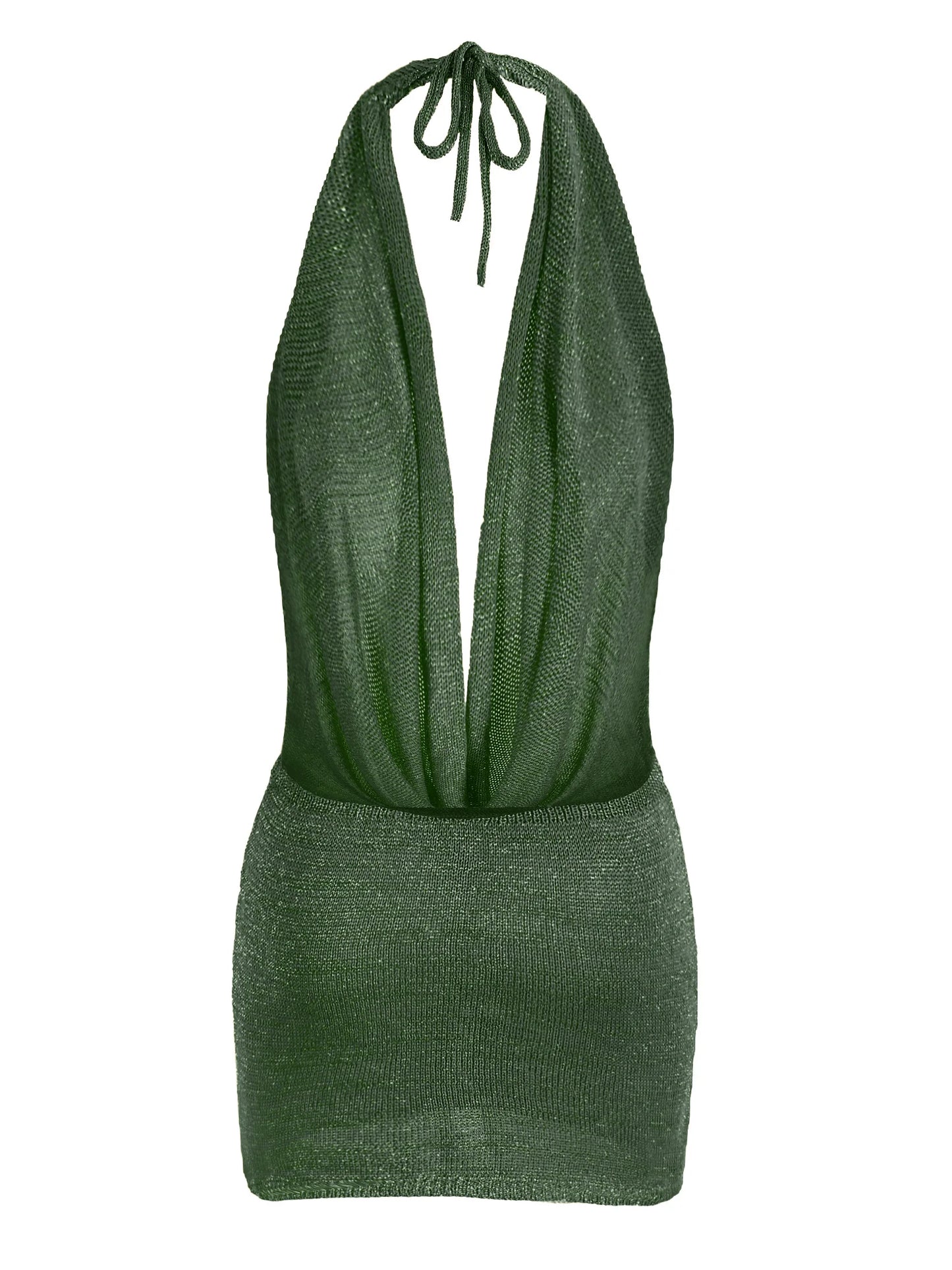 Vestido de manga corta con escote en V