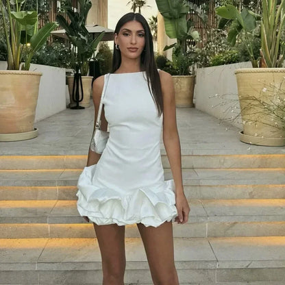 Vestido corto sin brazos