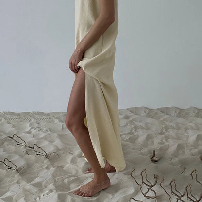 Vestido largo sin espalda