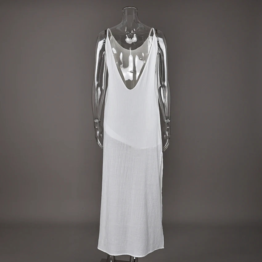 Vestido largo sin espalda