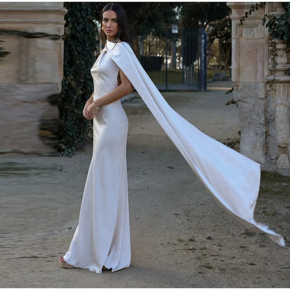 Vestido largo sin espalda ni brazos