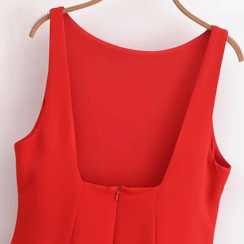 Vestido corto sin brazos