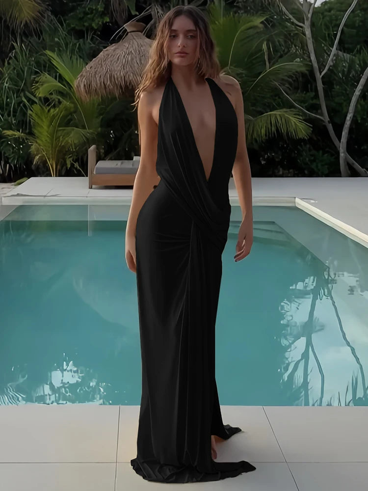 Vestido de cuello en V