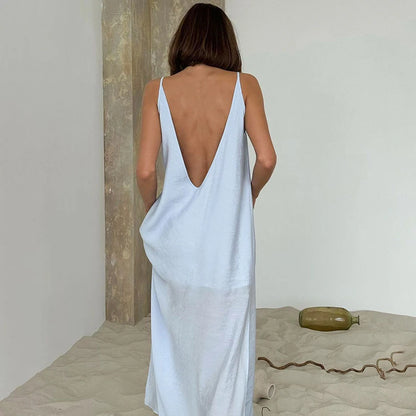 Vestido largo sin espalda