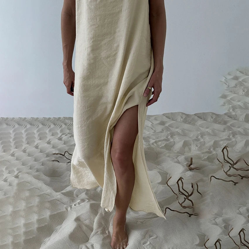 Vestido largo sin espalda