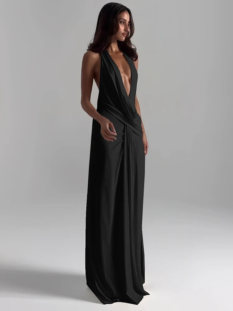 Vestido de cuello en V