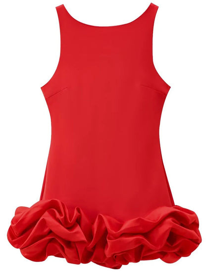 Vestido corto sin brazos