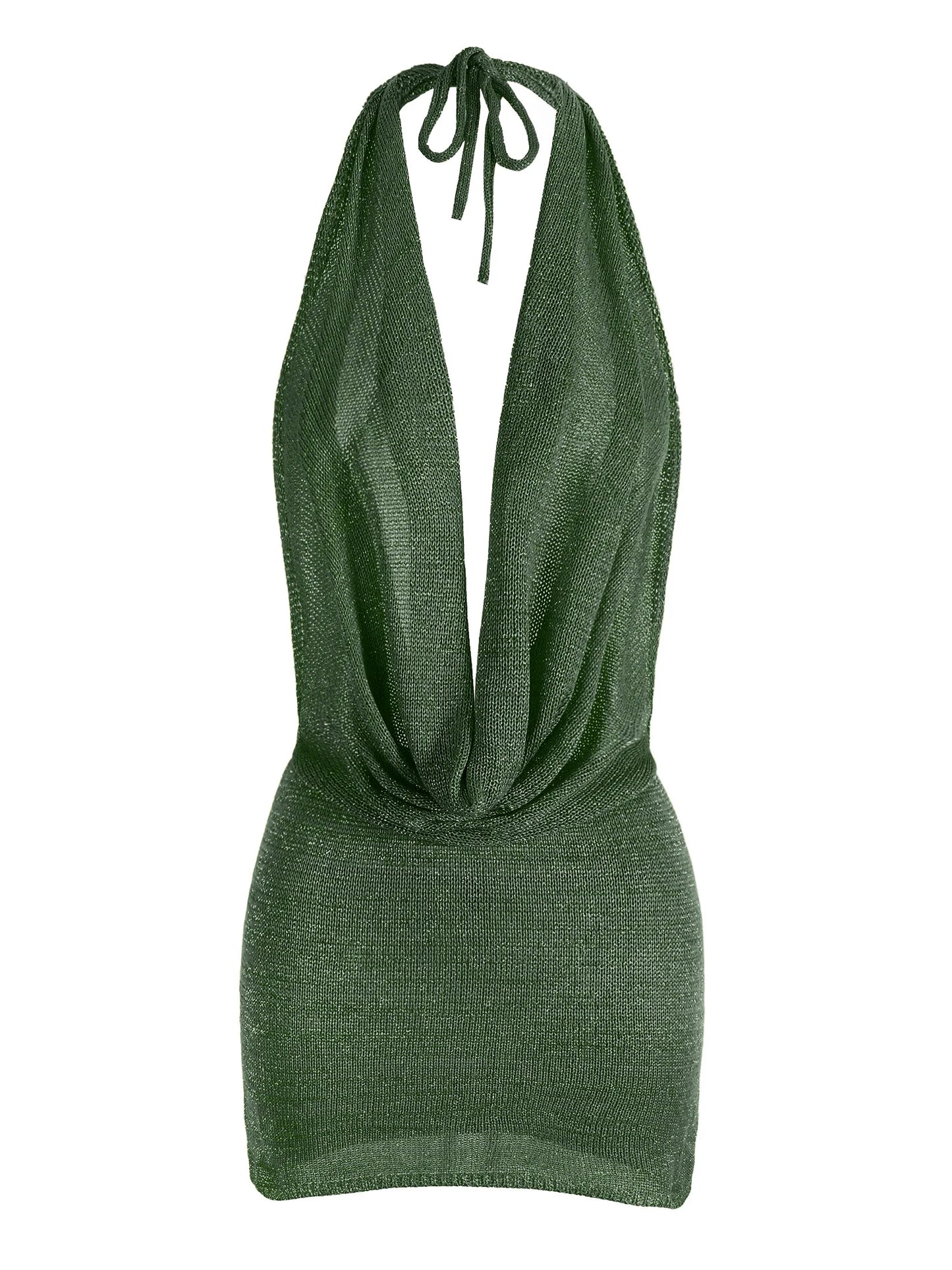 Vestido de manga corta con escote en V