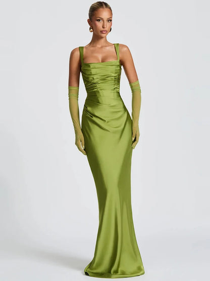 Vestido largo sin espalda ni brazos