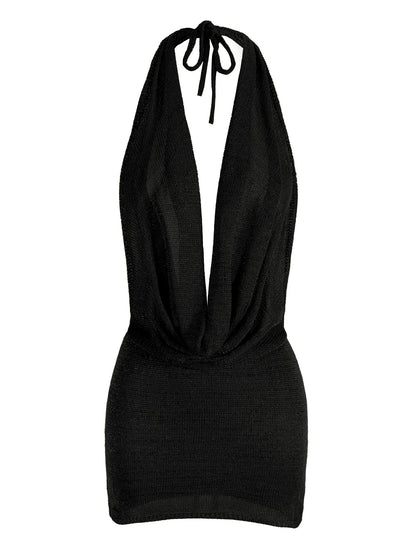 Vestido de manga corta con escote en V