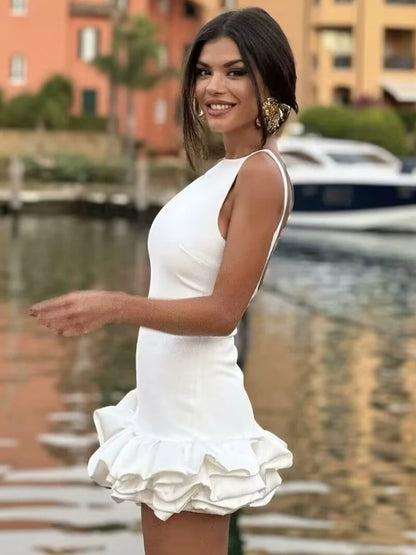 Vestido corto sin brazos