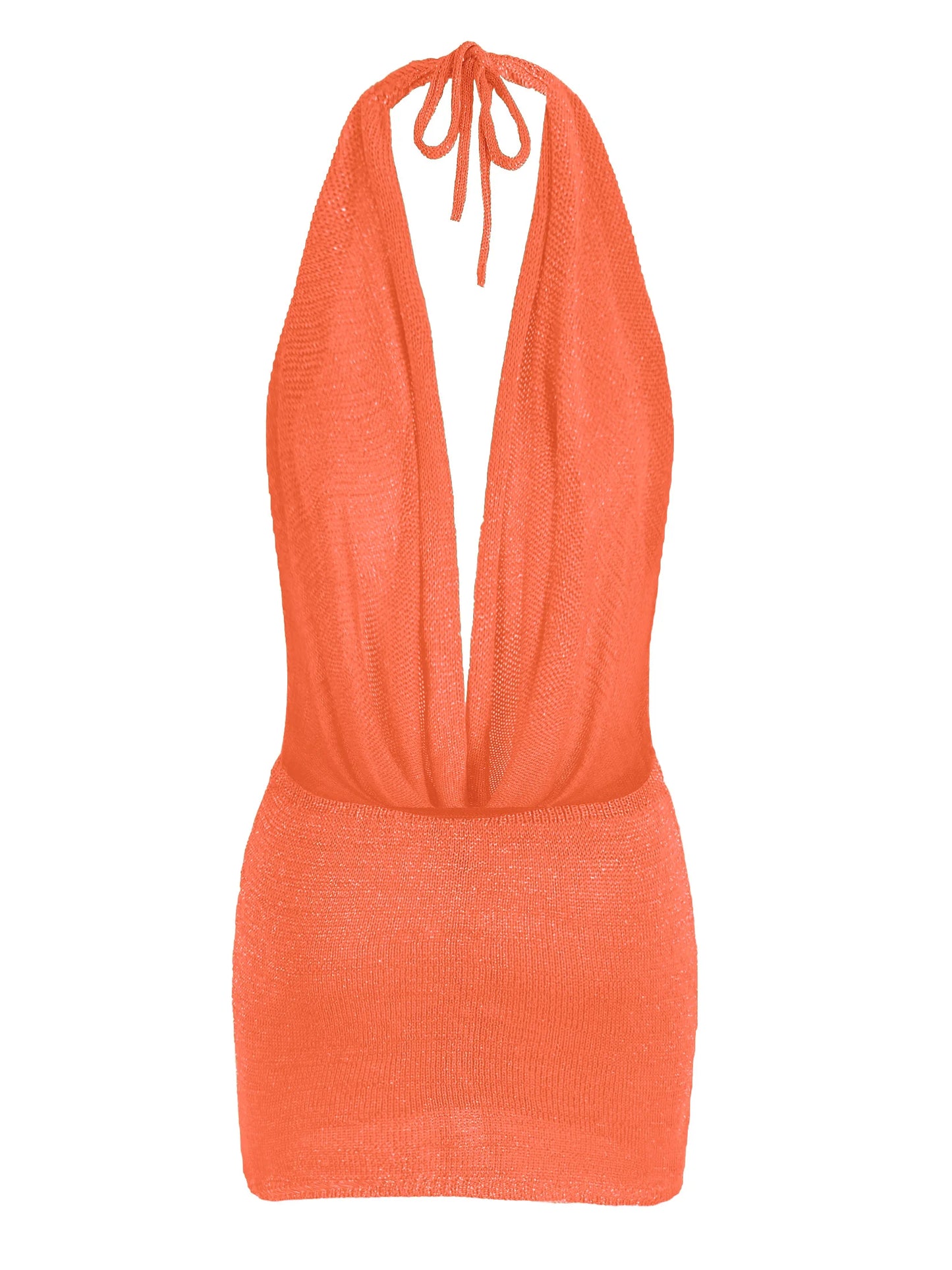 Vestido de manga corta con escote en V