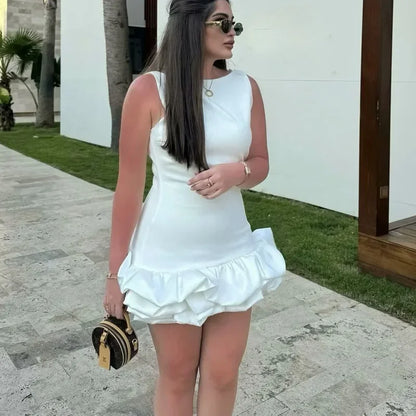 Vestido corto sin brazos