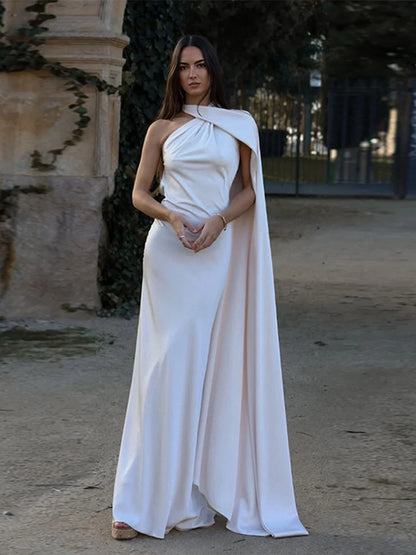 Vestido largo sin espalda ni brazos
