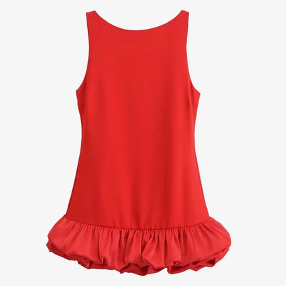 Vestido corto sin brazos