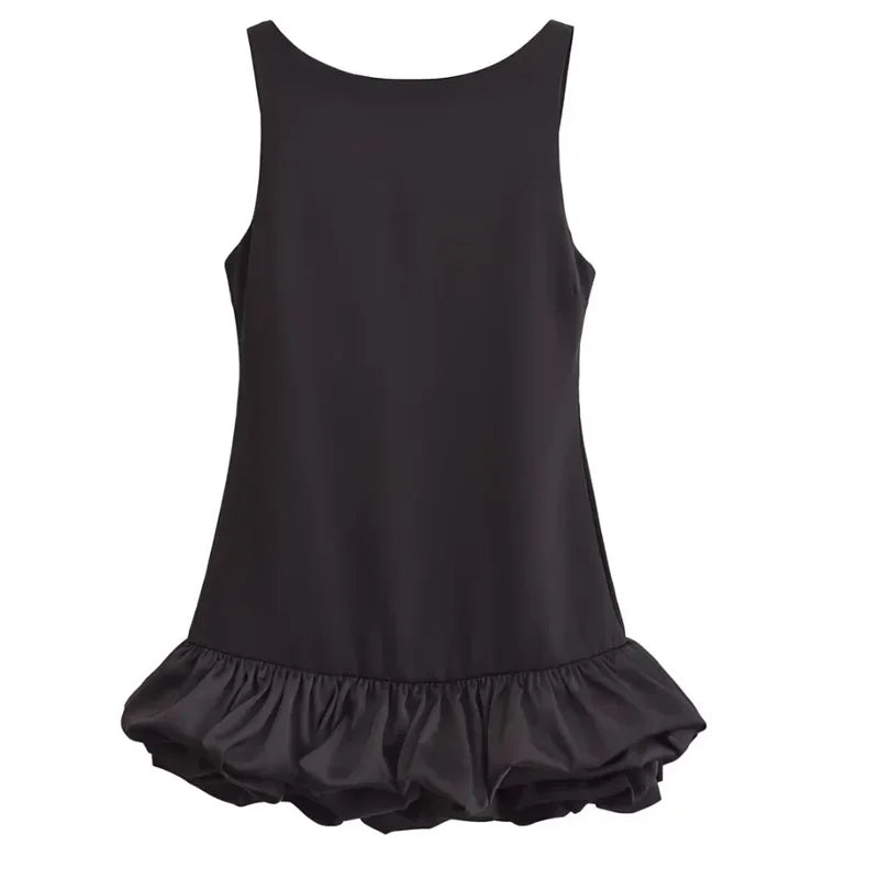 Vestido corto sin brazos