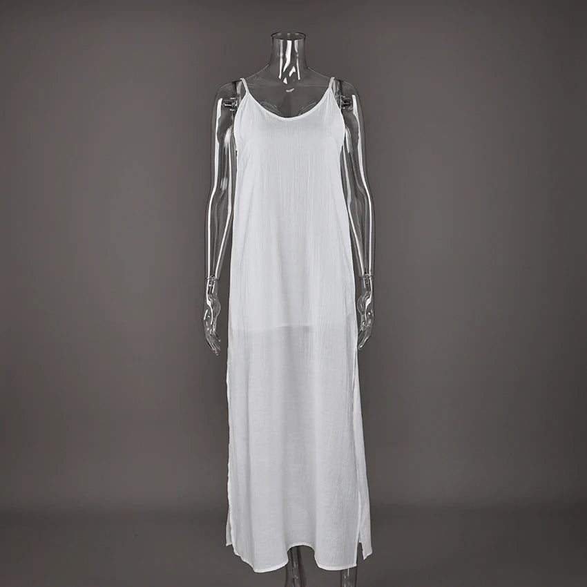 Vestido largo sin espalda