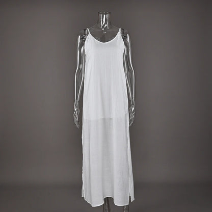 Vestido largo sin espalda