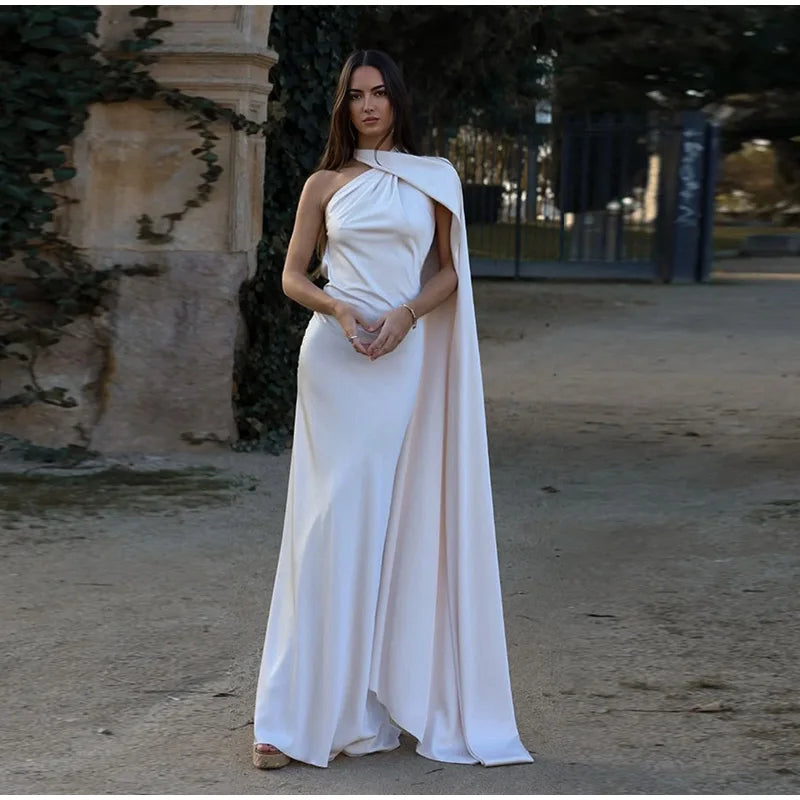 Vestido largo sin espalda ni brazos