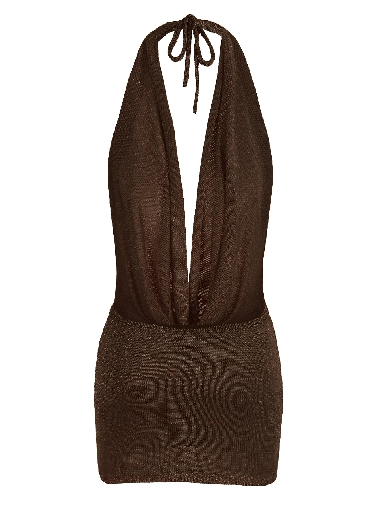 Vestido de manga corta con escote en V