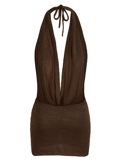 Vestido de manga corta con escote en V