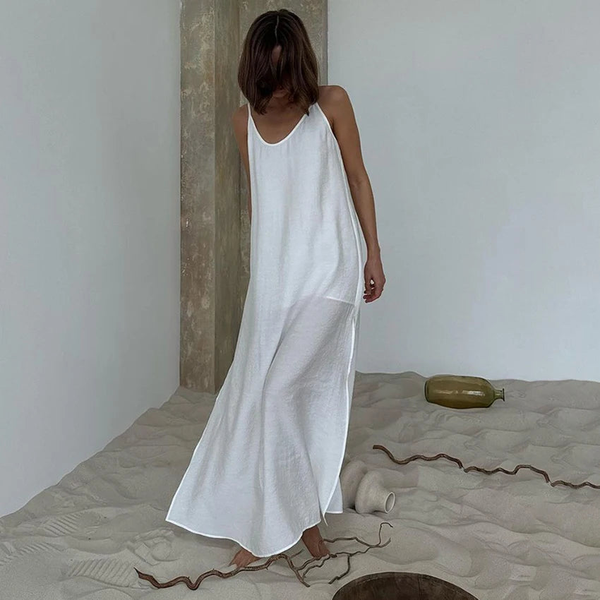 Vestido largo sin espalda