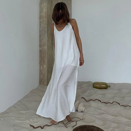 Vestido largo sin espalda