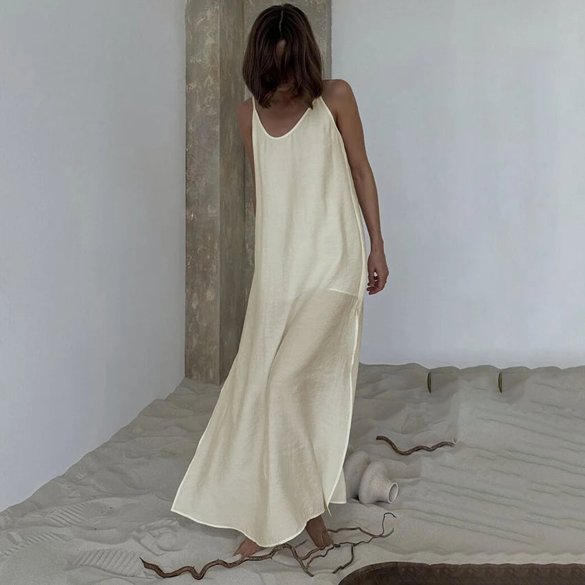 Vestido largo sin espalda