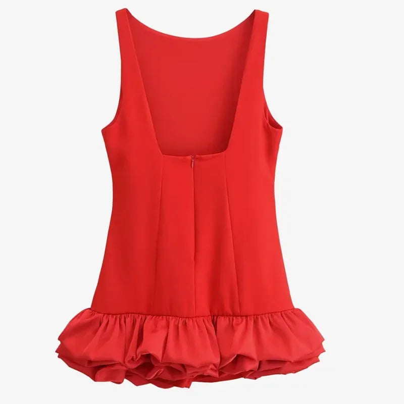 Vestido corto sin brazos