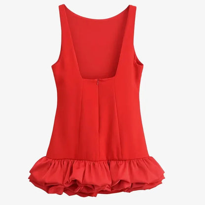 Vestido corto sin brazos